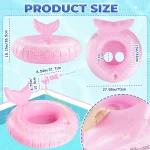 MSHJA-Mermaid Pool Float Toys with Water Gun for Girls Kids 3-5 Years Old, Inflatable Pool Floats for Toddlers Swim Floats Kids Beach Toys - Image 4