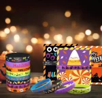 MSHJA-GuassLee Kids Halloween Party Favors - 40pcs Rubber Bracelets, Silicone Wristbands & Cards for Trick or Treat Gifts & Goodie Bag Fillers - Image 2
