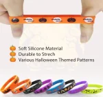 MSHJA-GuassLee Kids Halloween Party Favors - 40pcs Rubber Bracelets, Silicone Wristbands & Cards for Trick or Treat Gifts & Goodie Bag Fillers - Image 3