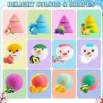 MSHJA-24 Pack Christmas Bath Bombs for Kids with Surprise Toys Inside, Kids Advent Calendar Bathbombs Set Bubble Bath Bombs for Christmas Stuff Gifts for Boys Girls Xmas New Year Birthday Party Favors - Image 4