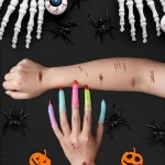 MSHJA-40Pcs Witches Fingers Glow in The Dark Fake Monster Fingers for Kids Finger Reading Pointer Halloween Party Favors Witch Costume Accessories Fake Nails Trick or Treat Gifts - Image 3