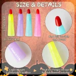 MSHJA-40Pcs Witches Fingers Glow in The Dark Fake Monster Fingers for Kids Finger Reading Pointer Halloween Party Favors Witch Costume Accessories Fake Nails Trick or Treat Gifts - Image 4