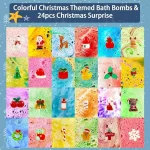 MSHJA-24 Pack Christmas Bath Bombs for Kids with Surprise Toys Inside, Kids Advent Calendar Bathbombs Set Bubble Bath Bombs for Christmas Stuff Gifts for Boys Girls Xmas New Year Birthday Party Favors - Image 2