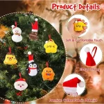 MSHJA-Christmas Tree Plush Ornaments, 12 Pcs Small Plush Christmas Hanging Ornaments Set, Soft Mini Stuffed Animal Toys for Mini Xmas Tree Hanging Decorations Supplies - Image 4